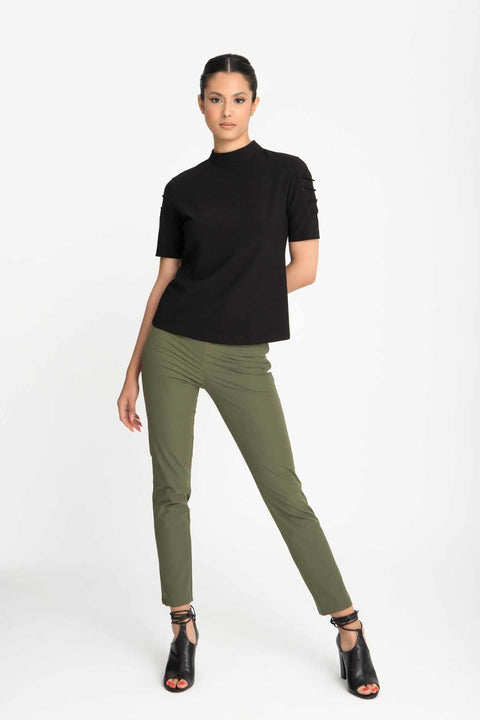 Özel Tasarım Kısa Kol Detaylı Bluz Robs01