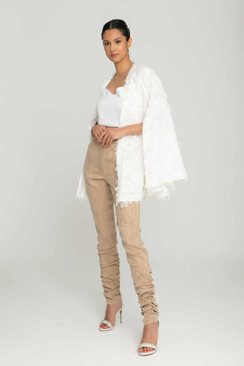 Özel Tasarım Boru Paça Buğulu Kadın Pantolon Swanky11